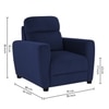 Alvaro Velvet 1 Seater Sofa Navy Blue Color