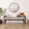 Fijara Solid Wood 2 Seater Bench In Teak Finish