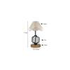 Collins Vintage off-white Shade Table lamp with Wood & Iron Base