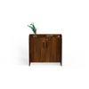 Brooklyn Engineered Wood Dual Tone 2 Doors with Lock Shoe Rack Cabinet Slipper Footwear Stand Organizer can Store Up to 16 Pairs for Home (Brown Maple)