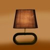 Devansh Black Cotton Table Lamp With  Wood Black Base -3