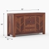 Alacca Sheesham Wood Sideboard In Provincial Teak Finish