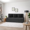 Coirfit Folding 3 Seater Double Fold Out Sofa Cum Bed  in Dark Grey Colour