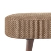 Onda Solid Wood Bench In Mango Walnut Finish and Clay Knit Colour