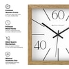 Wooden Wall Clock with 60-40-20 Index Design