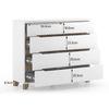 Oslo Engineered Wood Chest of 8 Drawers in White Finish