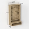 Bluewud Shubh Mini Engineered Wood Prayerut In European Oak Finish