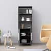 Hexa Engineered Wood Bookshelf Multipurpose Storage Rack in Slate Grey Colour