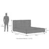 Cassina Engineered Wood King Size Bed With Hydraulic Storage Duel tone in Clay Knit and Russet Brown Leatherette