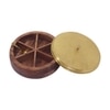 Metalsmith Wooden Storage Box with Lid Brown Gold Finish Organizer