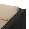 Magnolia  Outdoor Set in Black Colour (1 Sofa, 1 Ottoman & 1 Table)