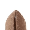 Uzoma Chestnut  And Linen Quilted Cotton Cushion Cover 20X20 Inches