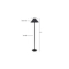Huck Black Cotton Shade Floor Lamp