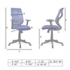 Zeeazyana Mid Back Ergonomic Chair in Blue Colour