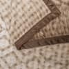 White And Coffee Geometric Wool Blanket Single Bed 240 X 160 Cm