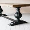 Bruel Solid Wood Dining Table in Morgan Natural & Black