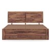 Terence Solid Wood King Size Drawer Storage Bed In Teak Finish