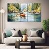 The Castle Decor Nature Art Wall Painting Wooden Framed Digital Painting 27x48 Inch (Style 2)