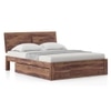 Terence Solid Wood Queen Size Drawer Storage Bed In Teak Finish