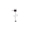 Darion Black Fabric Floor Lamp with Black Iron Base