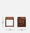 Lifty Sheesham Wood Nest Of Tables In Rustic Teak Finish