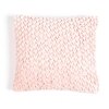 Smocking Cotton Blend Cushion Cover In Baby Pink