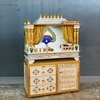 D'Dass Dark Polish Mdf and Sheesham  Wall Hanging Wooden Temple For Pooja