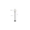 Asher Off White Fabric Floor Lamp with Black Iron Base