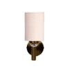 Devansh Metal Electric Wall Light in Gold Colour with White Shade Count of 1 Light