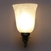 Devansh Metal Electric Wall Light in Antique gold Colour with White Shade Count of 1 Light