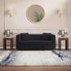 Windsor Premium 2 Seater Fabric Sofa in Deep blue velvet Colour
