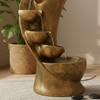 Golden Fiber Glass 7 Stacked Chalice Water Fountain