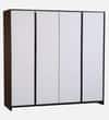 Magnum Engineered Wood 4 Door Wardrobe in Walnut Finish
