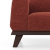 Granada Essential 3 Seater Fabric Sofa In Dark Coral Colour