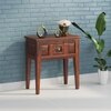 Mko Solid Wood Console Table in Walnut Finish