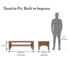 Malabar Rectangular Solid Wood Coffee Table In Amber Walnut Finish