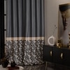 Stoa Paris Satin Curtain for Door, 70% Blackout Curtains, Sun Protection, Set of 1, Versailles - Regal Slate