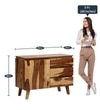 Yukioidi Sheesham Wood Sideboard In Rustic Teak Finish