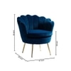 Melta Fabric Accent Chair in Blue Colour