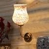 Devansh Metal Electric Wall Light in Gold Colour with Multicolor Shade Count of 1 Light