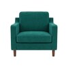 Menta Boucle Fabric Lounge Chair in Green Colour