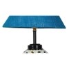 Scarlet Turquoise Jute Glass Table lamp with Iron Base