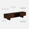 Tivaro Solid Wood TV unit In Rustic Teak Finish