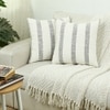 Block Set Of 2 Cushion Cover With Grey Colour