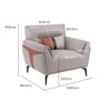 Jonas 1 Seater Leatherette Sole in Oyster Grey Colour