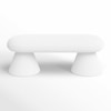 Bremfi Boucle 2 Seater Modern Bench in white Color