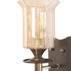 Eliante Wooden Wall Lights Mild Steel, Wood & Glass Material Brown, Gold & Champaign Finish