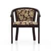 Bella Solid Wood Lounge Chair Finish Mahogany with Chintz Floral Colour