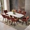 Paloma 8 Seater Pluto Spanish Ceramic Dining Table With Bren Dining Chairs