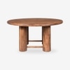 Elysianis Leewell Solid Wood 6 Seater Dining Table in Brown Finish